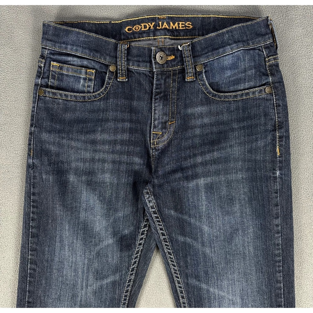 Cody James Jeans 29x32 Blue Jackson Slim Straight Distressed Western Cowboy
